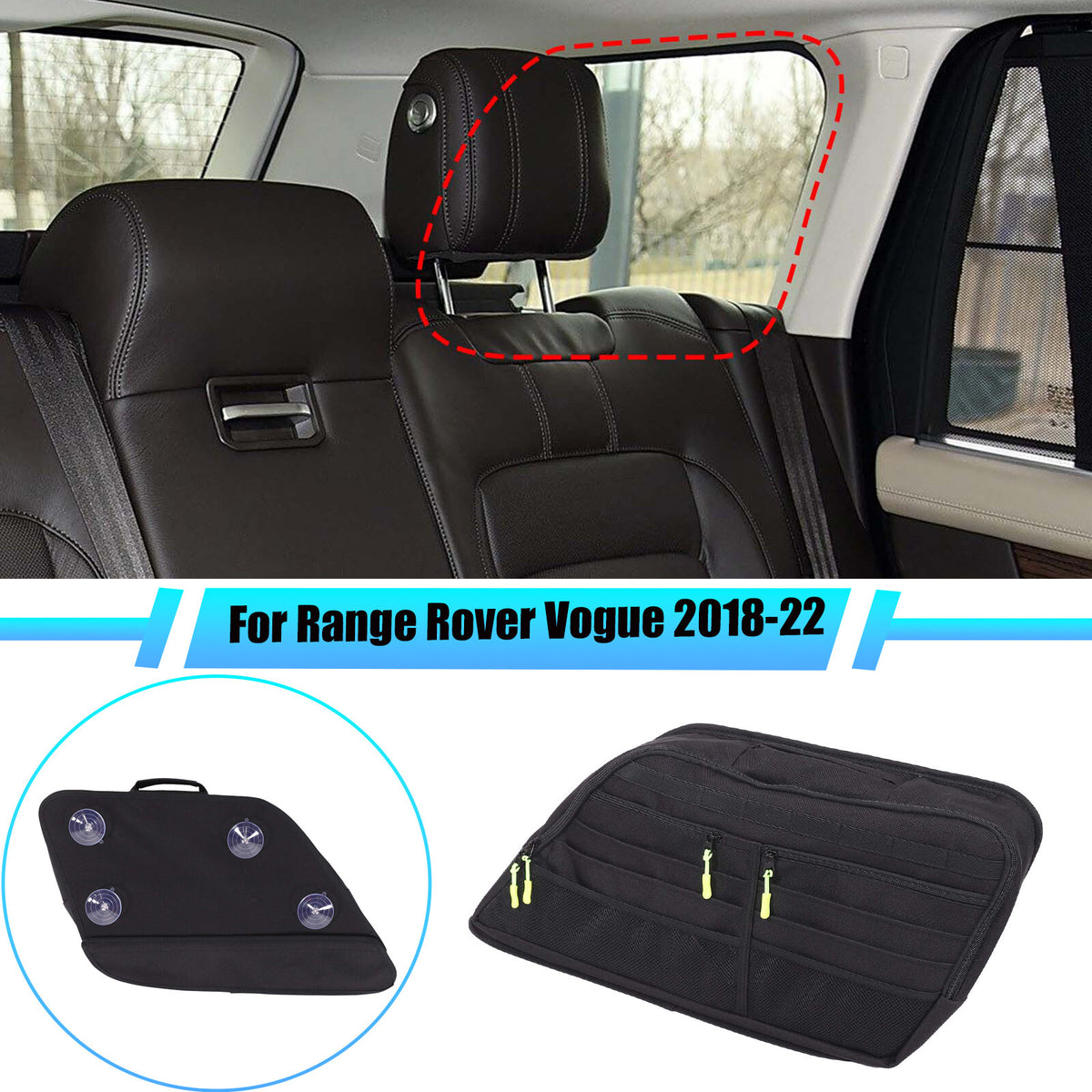 Rear Trunk Side Storage Bag Pockets Organizer For Range Rover Vogue L405 2018-22 1
