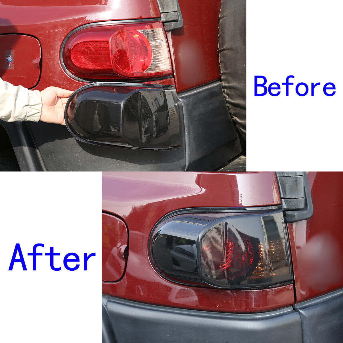 Smoked Black Tail Light Lamp Cover Guard Trim For Toyota FJ Cruiser 07-21 11
