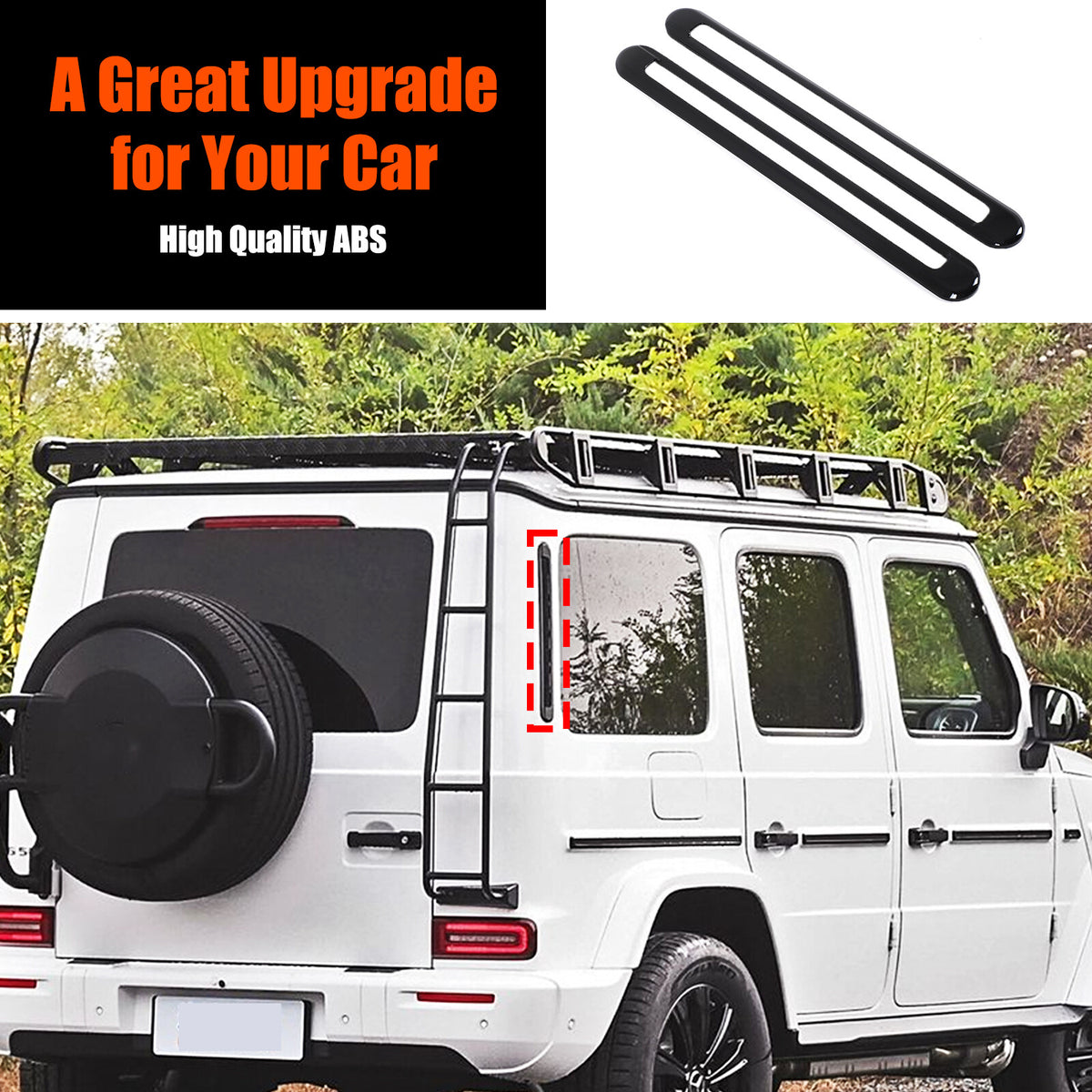 Glossy Piano Black Rear Side Air Outlet Trim Cover For Benz G-Class W463 25+ US 9