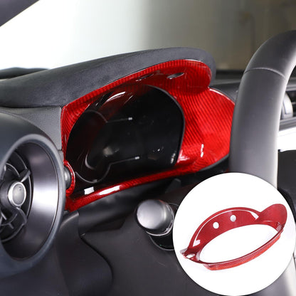 Red Carbon Fiber Dashboard Box Cover Bezel Trim For Toyot Subaru BRZ 2022-23 3