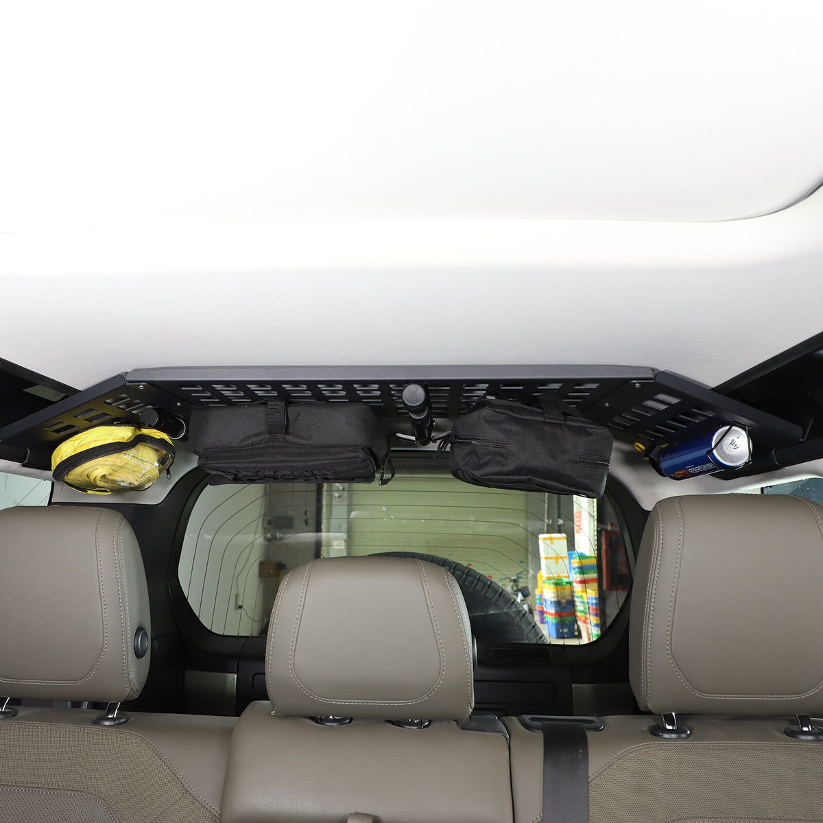 Front Roof Bag Storage Bracket Molle Panel Plate for Land Rover Defender 20-23 6