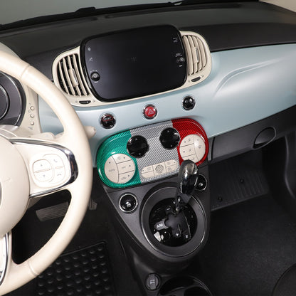 Tri-Color AC Control Switch Bezel Trim For Fiat 500 312 2016+ 22