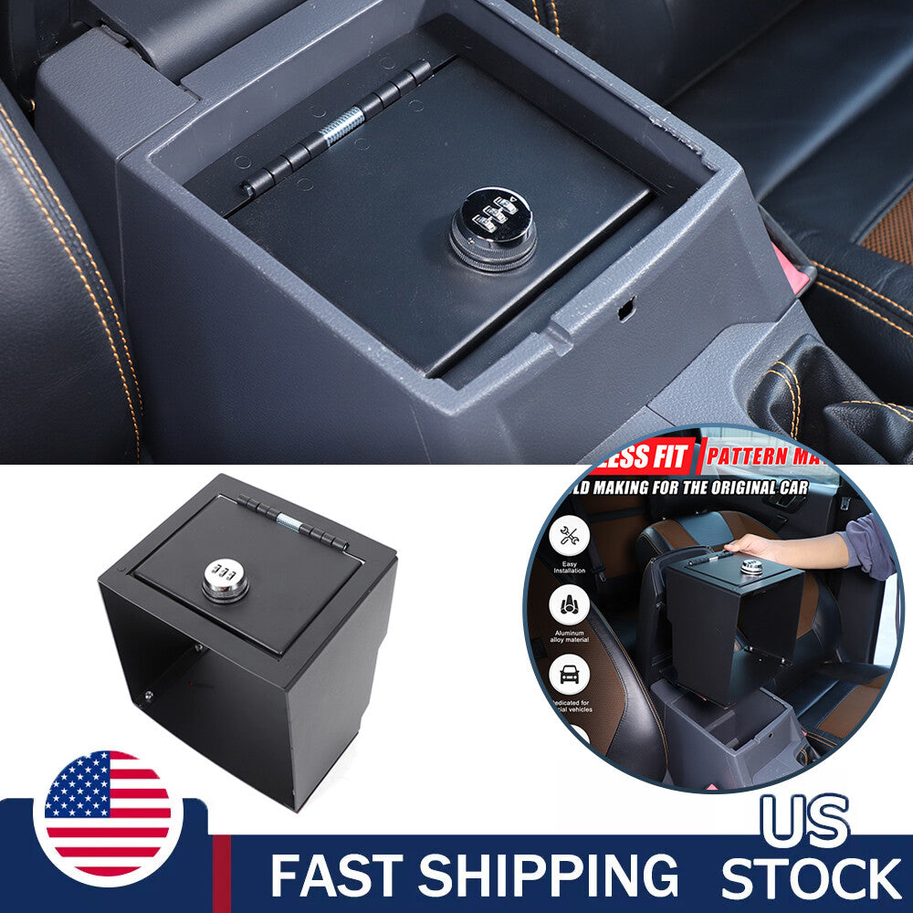 Center Console Safe Gun Storage Lock Box W/ TRAY For Ford Ranger T7 T8 15-22 US 1