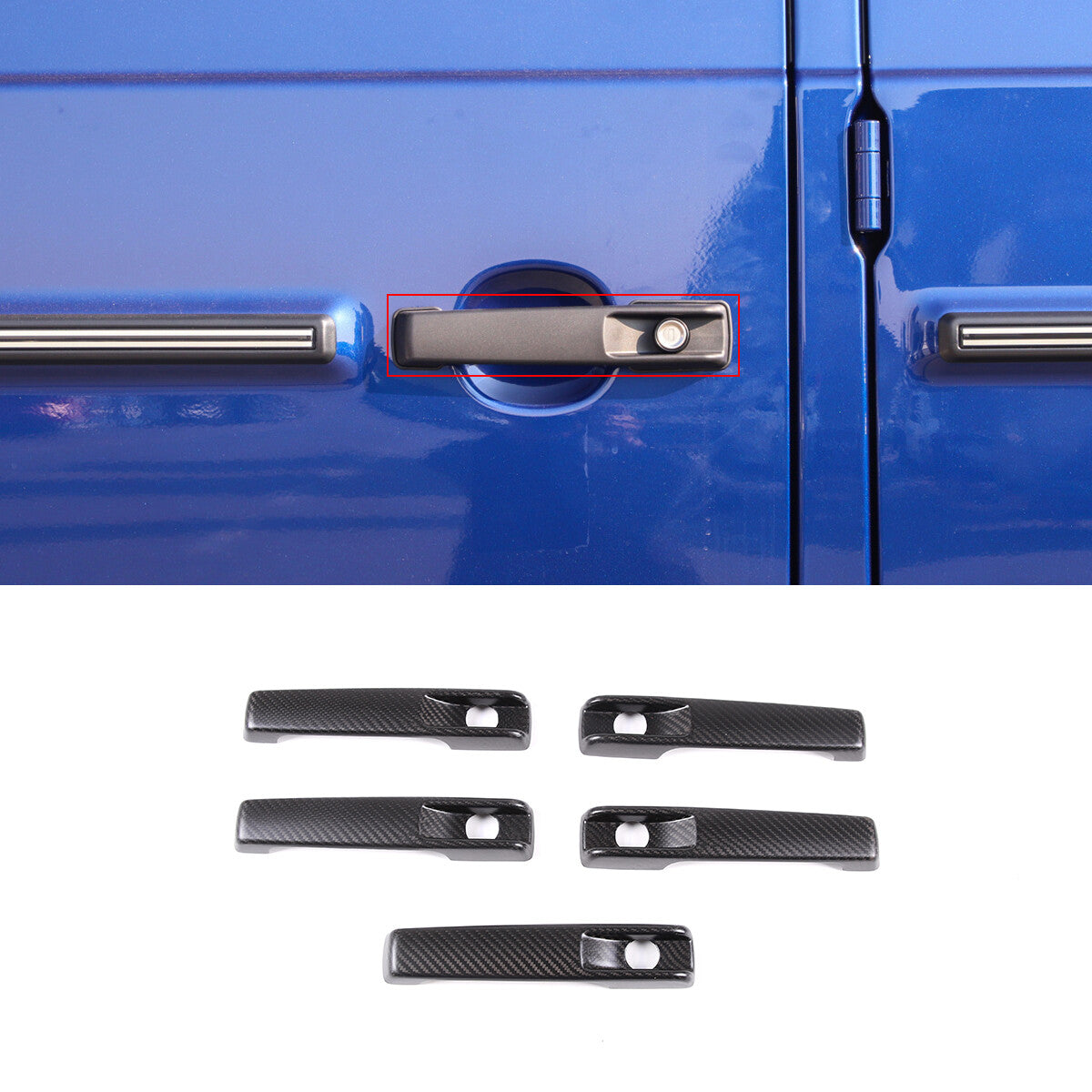 Carbon Fiber Exterior Door Handle Trim For Mercedes-Benz W463 G-Class 19-22 2