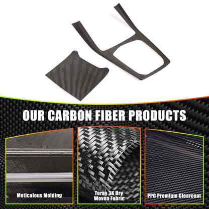 Real Carbon Fiber Car Center Console Gear Panel Cover For BMW X5 X6 X7 G05 G07 5