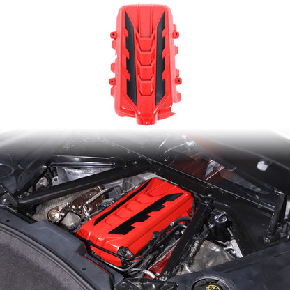 Red Engine Bay Panel Cover Trim in Edge Black For Corvette Coupe C8 2020-2026 US 7