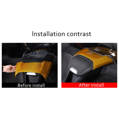 Yellow Carbon Fiber Rear Speaker Top Upper Cover Trim For Corvette C8 Coupe 2026 22