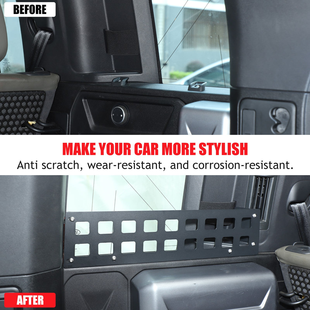 Trunk Side Window Storage Fence Molle Panel For LR Defender L663 110 20+ US 5