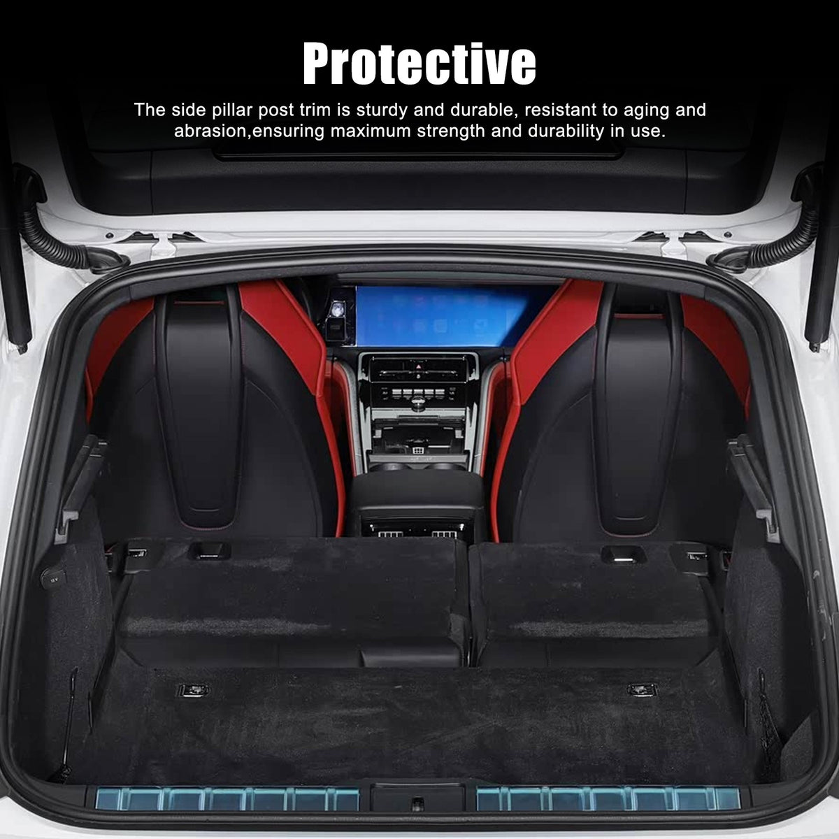 Real Carbon Fiber Seat Back Cover Trim For Porsche Panamera 972 2024+ 2