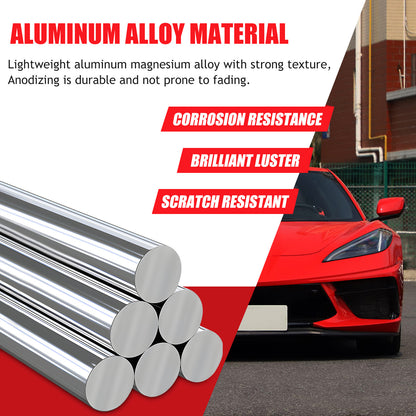 Aluminum Alloy Exterior Hood Engine License Plate Trim For Corvette C8 2020+ US - Variants 11-15 58