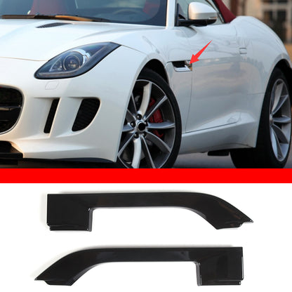Glossy Black ABS Side Fender Air Vent Cover Trim For Jaguar F-TYPE 2013-20 US 3