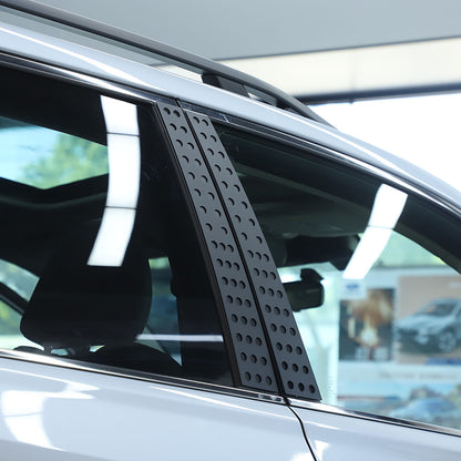 Black Window B pillar Post Protector Cover Trim For Subaru Forester 2019-2024 4