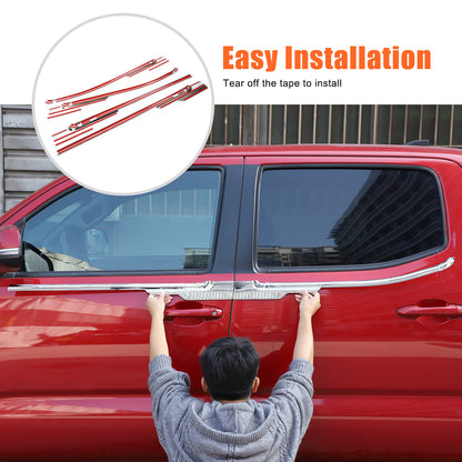 Silver Exterior Window Bottom Sill Trim Strip For Toyota Tacoma 2015-2022 5