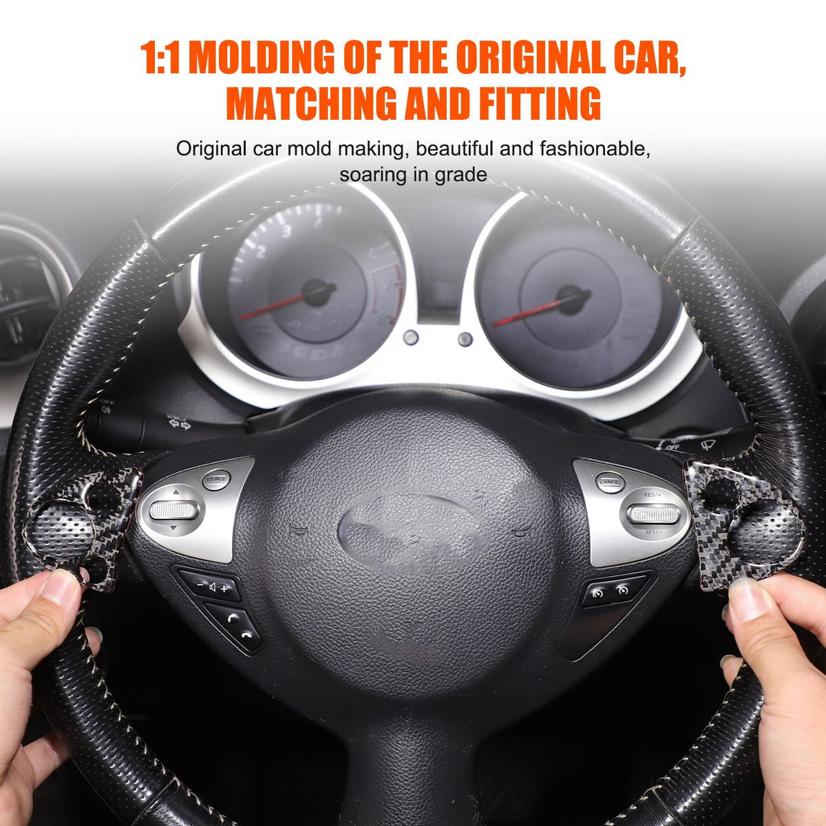 Soft Carbon Fiber Interior Center Console trim Sticker For Nissan Juke 2011-2019 43