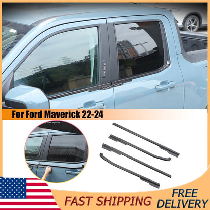 ABS Carbon Fiber Exterior Window Bottom Sill Trim For Ford Maverick 22-24 US 1