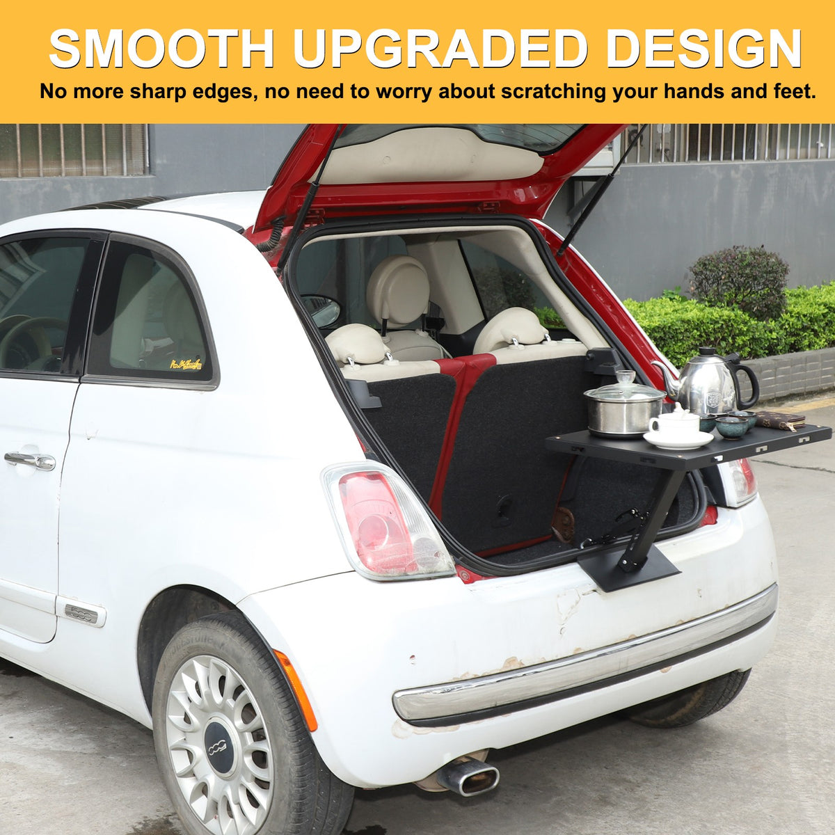 Car Camping Portable Trunk Lock Latch Table For Fiat 500 2009-2015 8