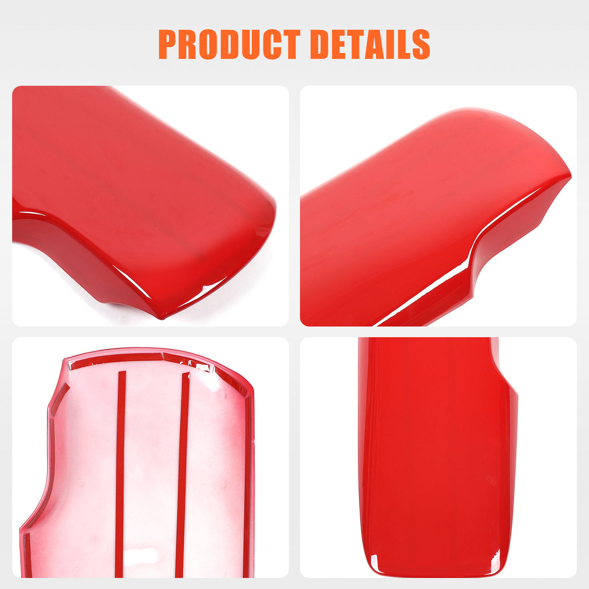 Red Center Console Armrest Box Cover Trim For Corvette C6 2005-2013 14