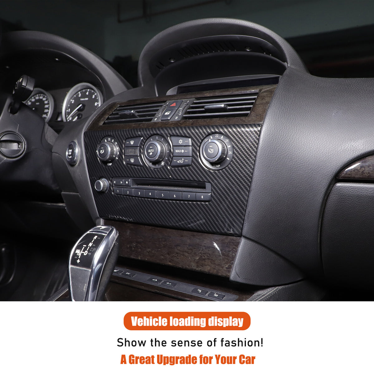 ABS Carbon Center Air Conditioning Cover Trim For BMW 6 Series E63 E64 2004-2009 18