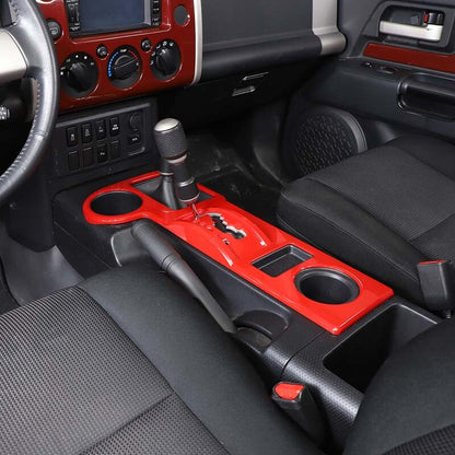 Red Gear Shift Water Cup Panel Cover Trim For Toyota FJ Cruiser 07-21 5