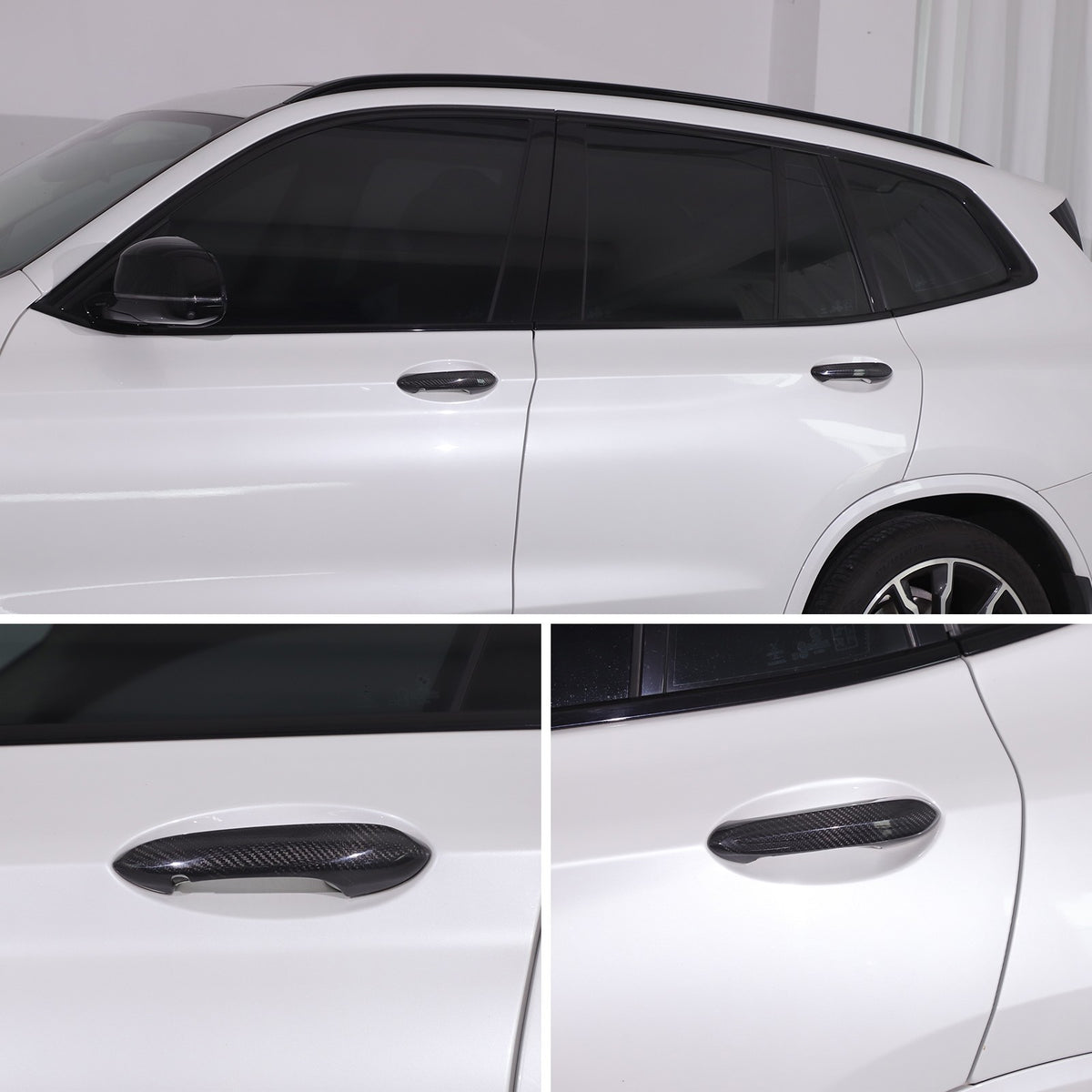 Real Carbon Fiber Exterior Outer Door Handle Cover Trim For BMW X3 G01 2018-2023 23