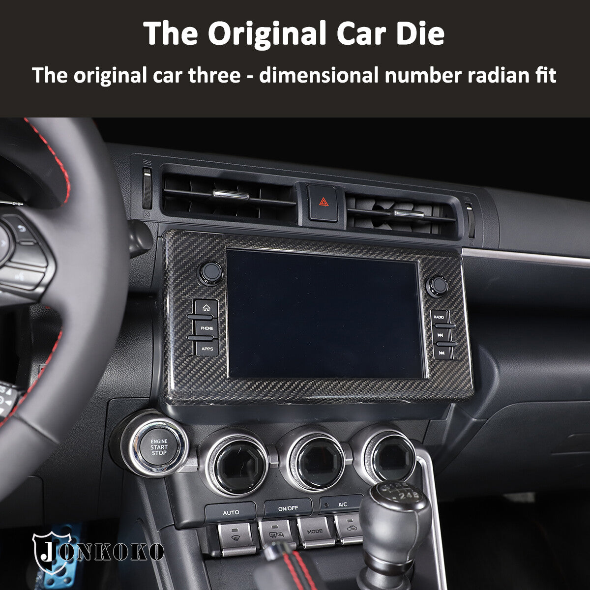 Carbon Fiber Touch Display Navigation Screen Trim For GR86/Subaru BRZ 2022 US 3