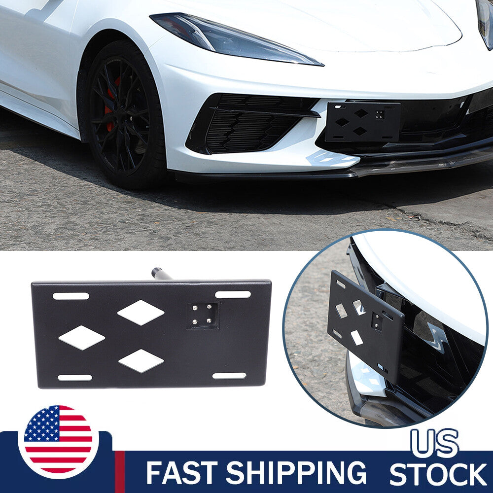 Aluminum Alloy Exterior Hood Engine License Plate Trim For Corvette C8 2020+ US - Variants 11-15 47
