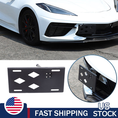 Aluminum Alloy Exterior Hood Engine License Plate Trim For Corvette C8 2020+ US - Variants 11-15 47