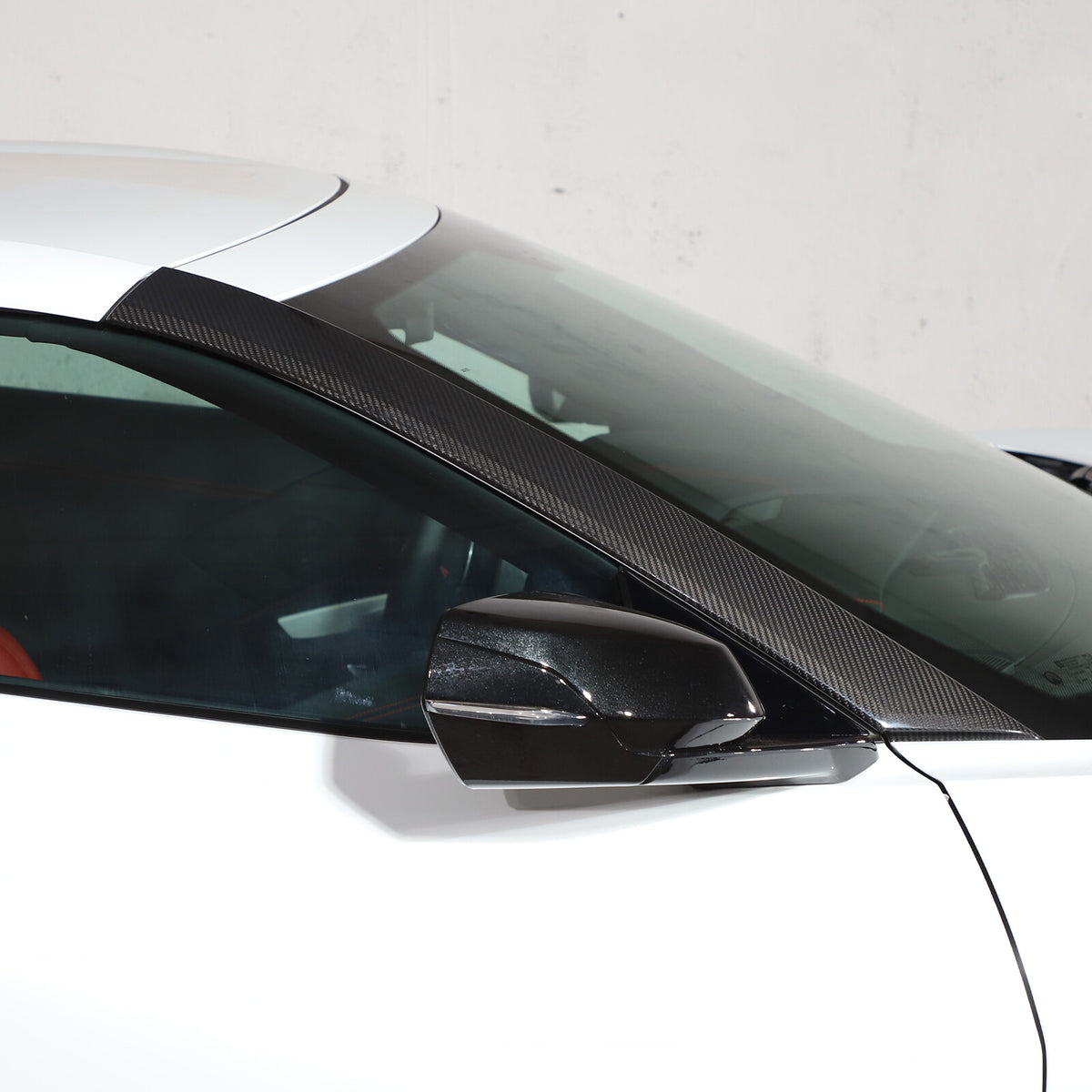 Real Carbon Fiber Exterior Door Mirror Full Set Cover Trim Kit For C8 Corvette 8