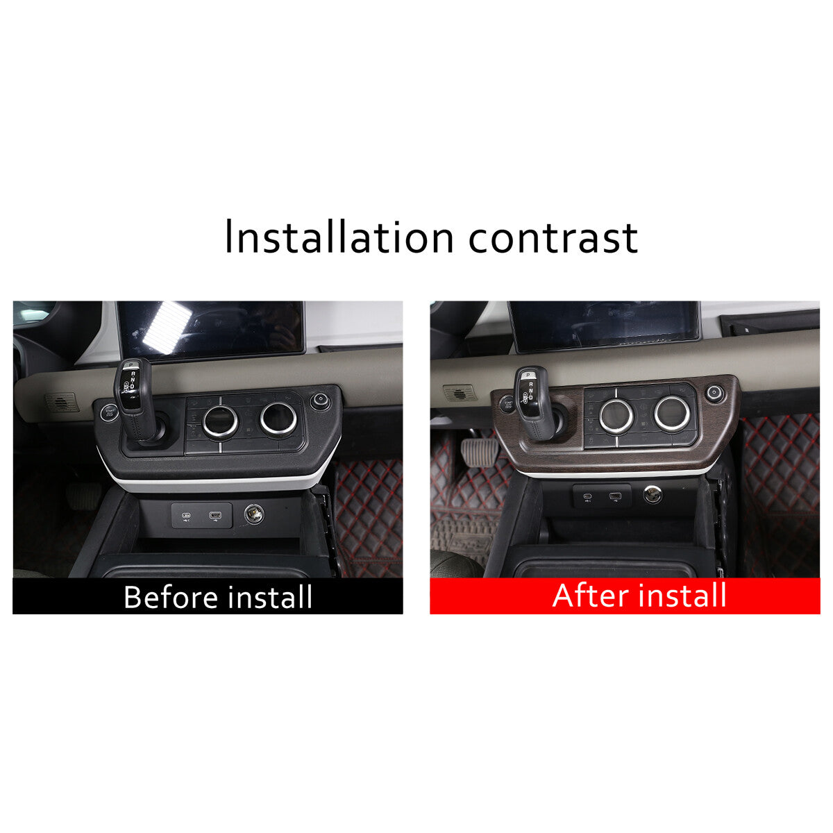 Grain Air Condition Console Gear Panel Cover Trim For Land Rover Defender 90 110 10