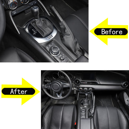Real Carbon Fiber Center Console Gear Shift Panel trim Cover for Mazda MX-5 16+ 8