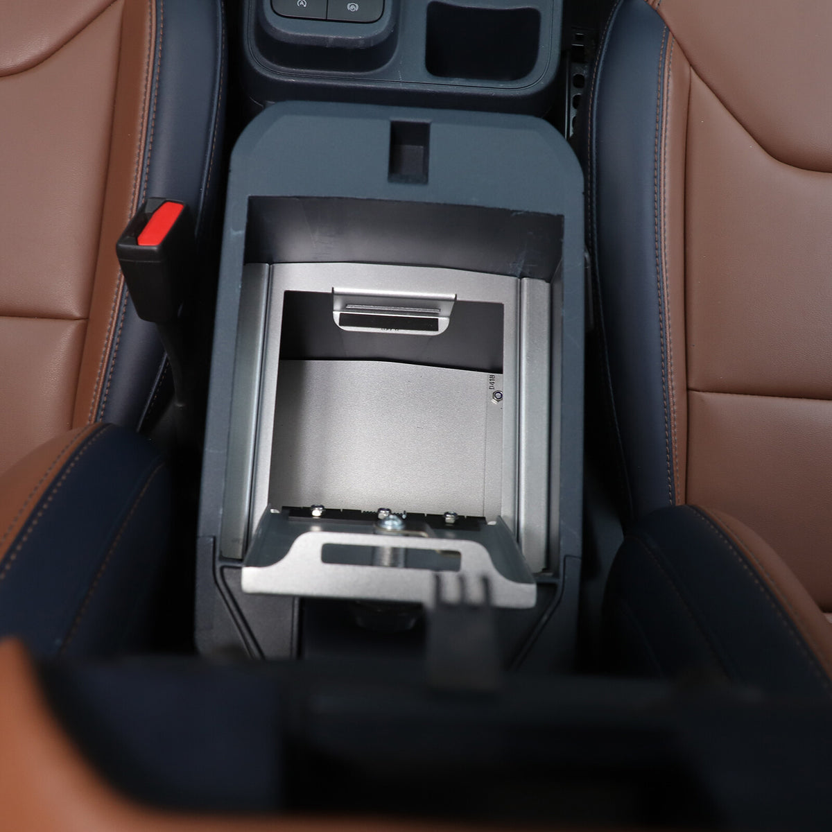 Silver Center Console Armrest Safe Storage Lock Box TRAY For Ford Maverick 22-25 20