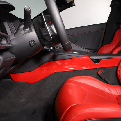 Red Full Interior Set Dash Panel Decor Cover Trim Kit For Corvette C8 2020-25 - Variants 1-5 80