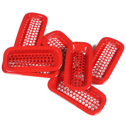 Sport Red ABS Front Grille Insect Screen Trim For Hummer H3 2005-2009 5