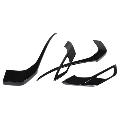 For Mitsubishi Outlander 2022 2023 Black Front Side Grille Molding Cover Trim 7