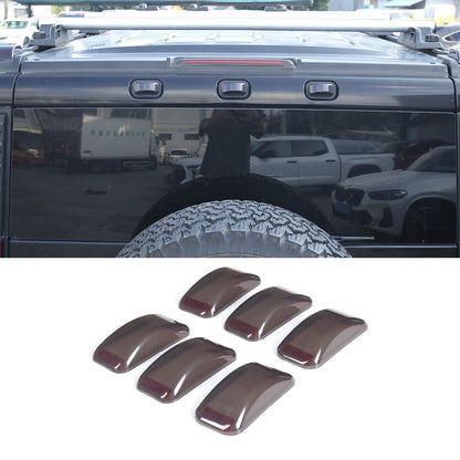 18pcs Smoked Front Rear Side Tail Light Roof Light Trim Cover For Hummer H2 50