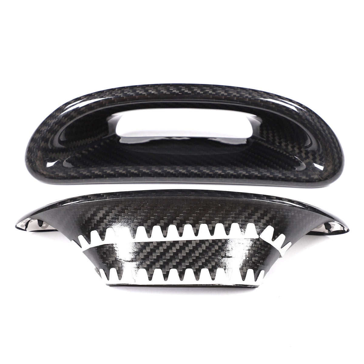Real Carbon Fiber Front Rear Seat Back Trim For Fiat 500 Abarth 595 2016-2024 14