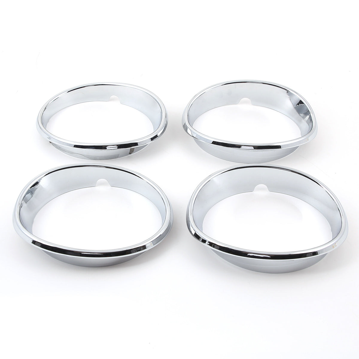 4Pcs Silver ABS Tail light Lamp trim ring Frame Bezel For Corvette C6 2005-2013 7
