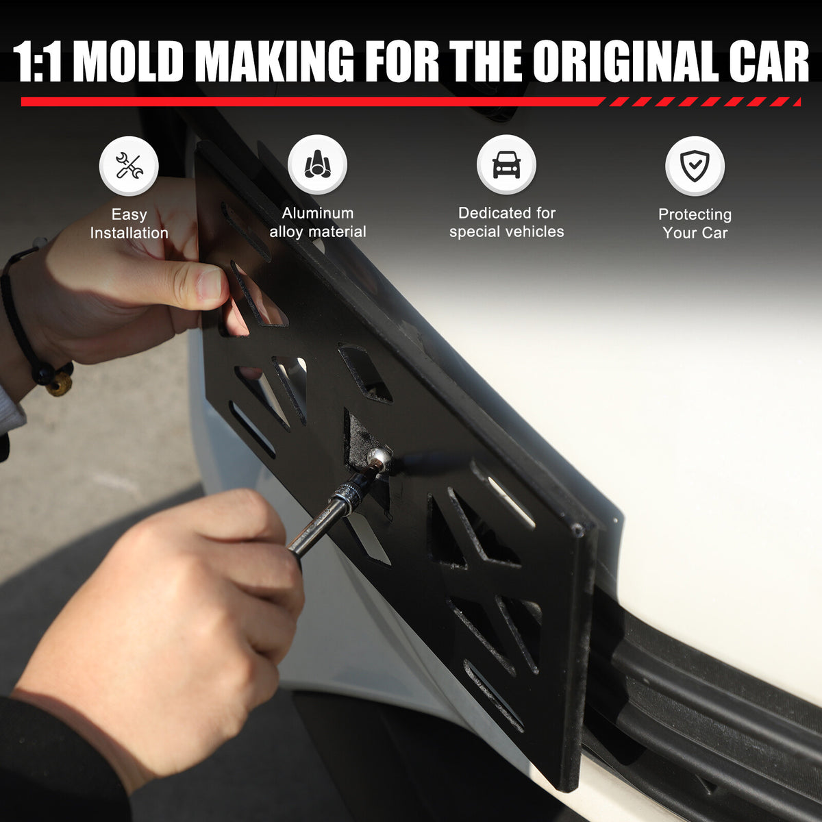 Front Bumper Tow Hook License Plate Mount Bracket For Subaru BRZ 2022+ 19