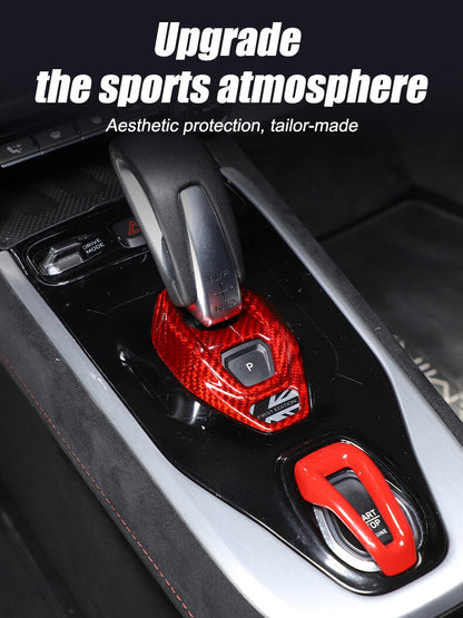 Red Real Carbon Fiber Console Gear Base Cover Trim For Lotus Emira V6 I4 2023-25 20