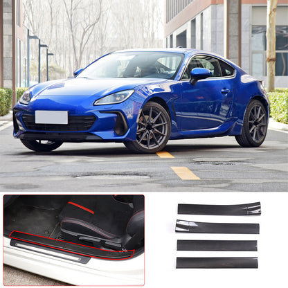 Door Sill Plate Protector Guards Strip Cover Trim For Toyota GR86/Subaru BRZ 22+ 8