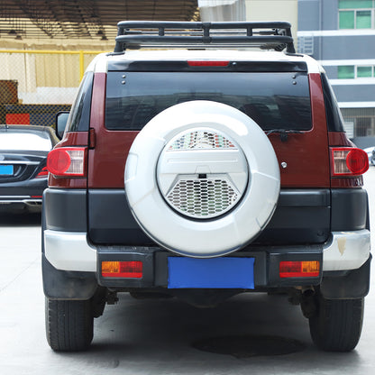 Silver Alloy Spare Tire Trim Cover Patch For Toyota FJ Cruiser 2007-21 10