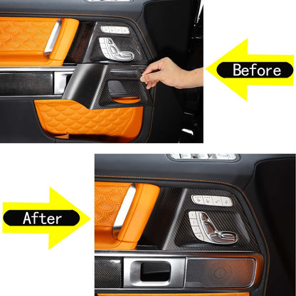 Matte Black Electric Seat Adjustment Panel Trim Cover for Benz G Class 19-20 5