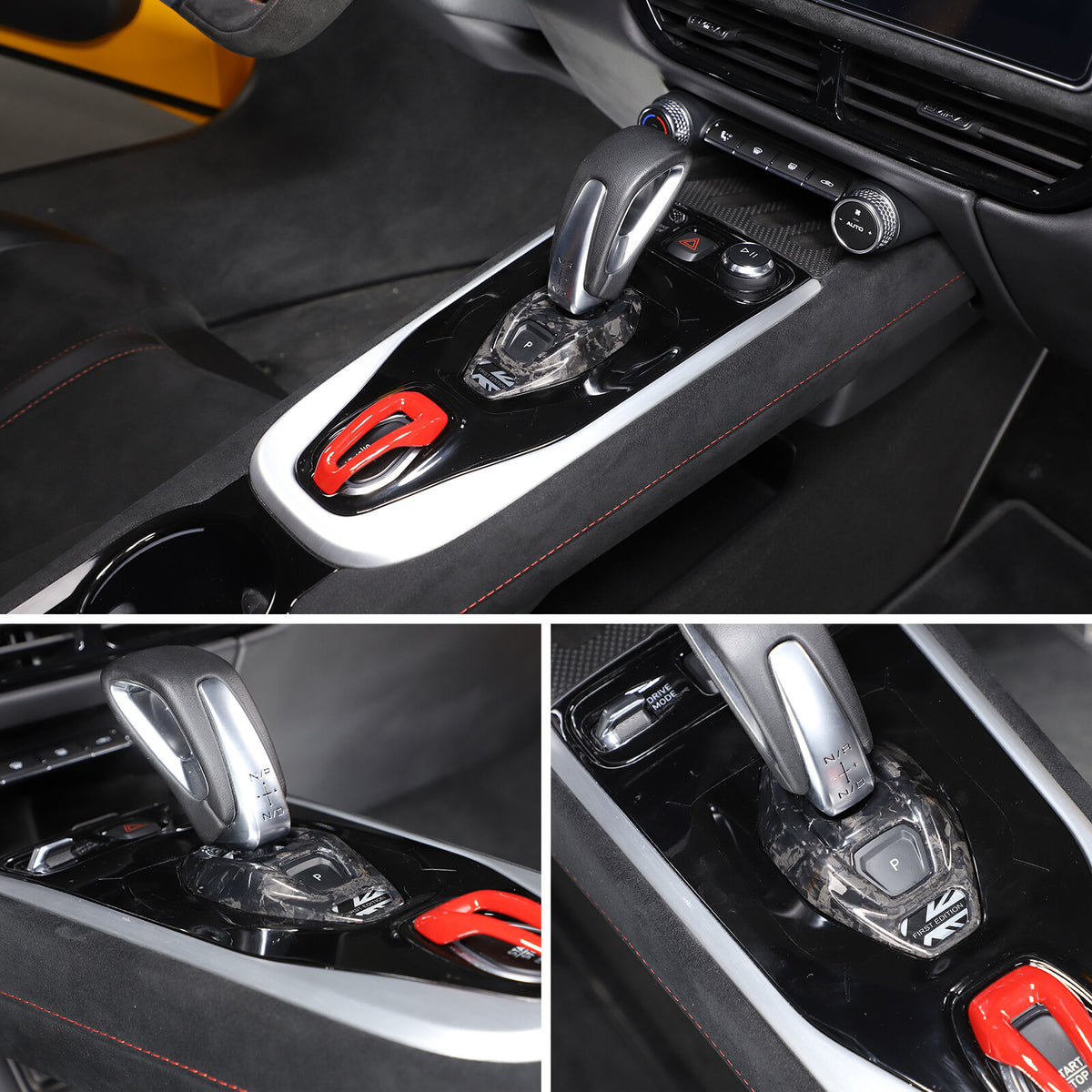 Forged Carbon Fiber Console Gear Base Cover Trim For Lotus Emira V6 I4 2023-2025 19
