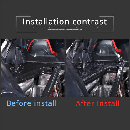Forged Carbon fiber Front Hood Lift Support Corner Cover Trim For Corvette C8 16