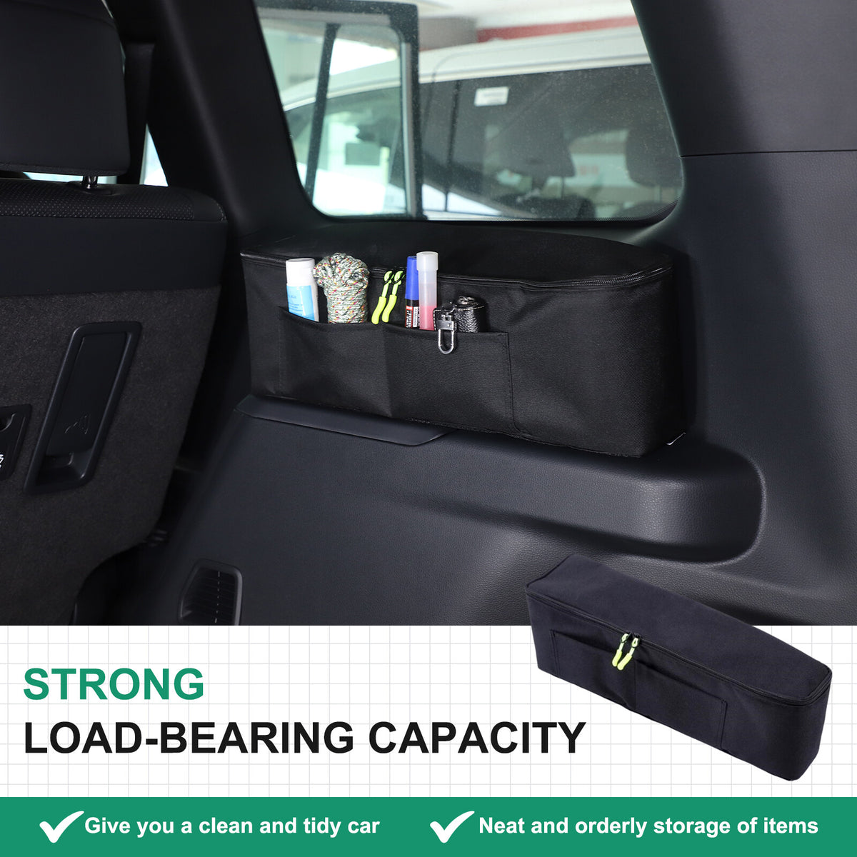 Rear Trunk Organizer R&L Side Storage Bag Tray For Toyota Land Cruiser LC250 24+ 2