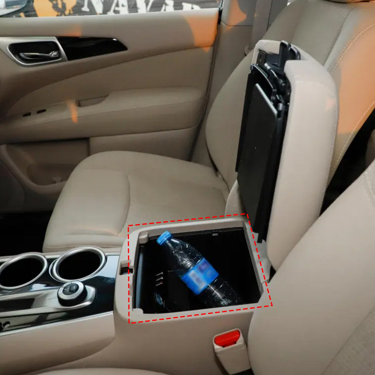 Center Console Safe Gun Storage Lock Box W/ Tray For Nissan Pathfinder 2013-18 6