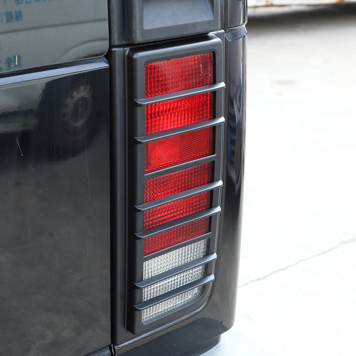 Matte Black Rear Tail Light Lamp Trim Cover Frame Fit For Hummer H2 2003-2009 7
