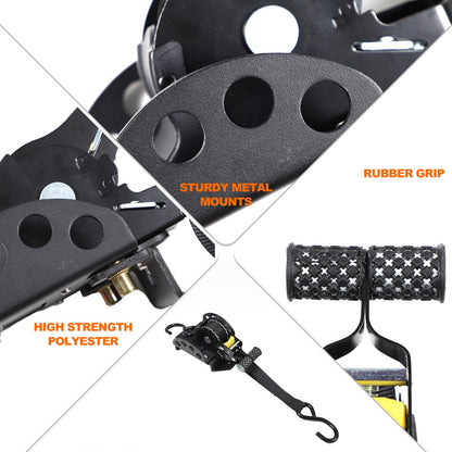 Carbon Steel Truck Bed Tie Down Ratchet Strap For Nissan Frontier 2009-2017 US 17