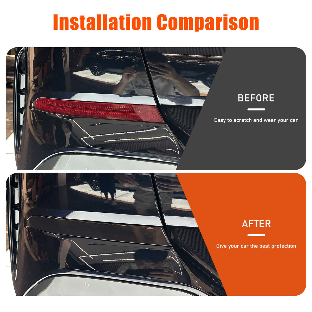 Smoked Rear Tail & Fog Light Guard Cover Trim Bezels For BMW X6 G06 2020-2026 US 23