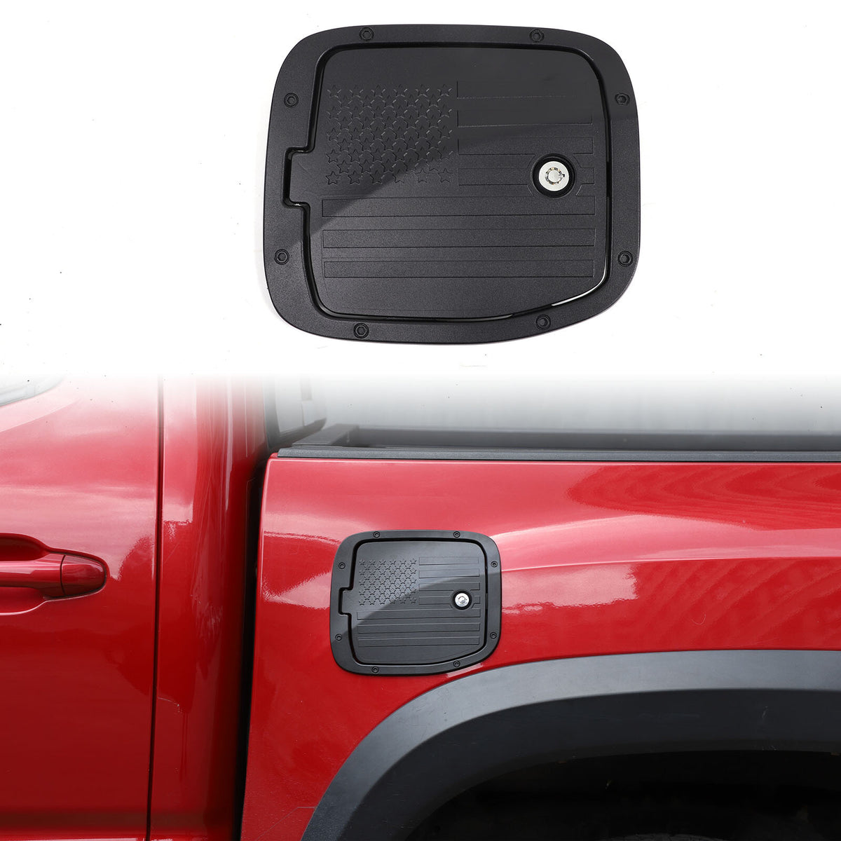 7 Styles Door Fuel Tank Cover W/ Lock Gas Cap Tank Trim For Toyota Tacoma 16-22 32